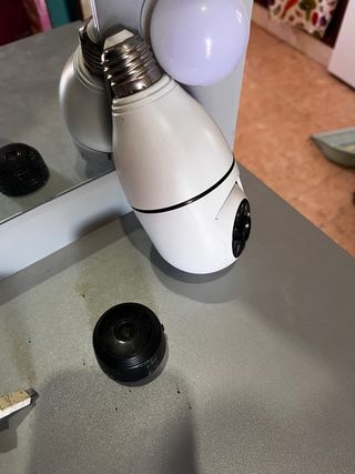 Cámara de vigilancia tipo bombilla,360