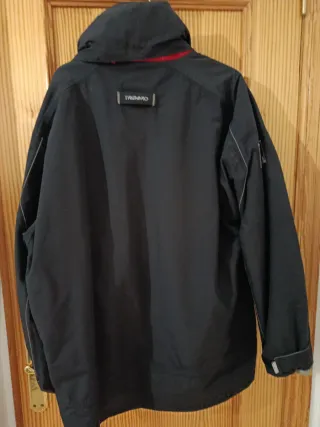 Cazadora hombre negra y gris