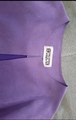 Chaqueta piel de melocotón morada