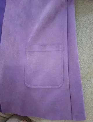 Chaqueta piel de melocotón morada