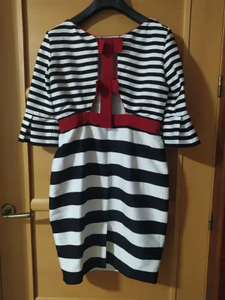 Vestido rayas blanco y negro