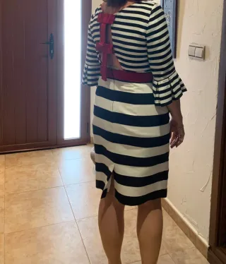 Vestido rayas blanco y negro