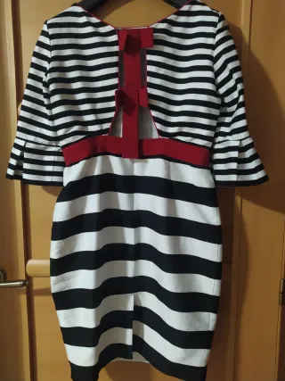 Vestido rayas blanco y negro