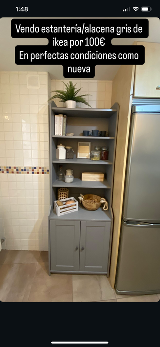 Armario alto HAUGA Ikea gris 70x199 cm