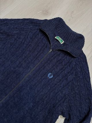 Jersey half zip Fred Perry Vintage Azul Años 80