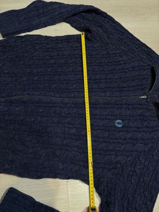 Jersey half zip Fred Perry Vintage Azul Años 80