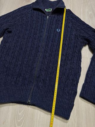 Jersey half zip Fred Perry Vintage Azul Años 80