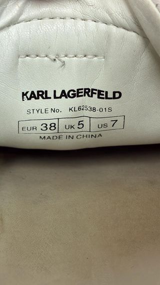 Scarpe Karl Lagerfeld bianche e argento