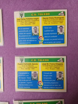 6 cromos CD Toledo