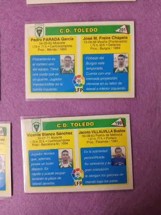 6 cromos CD Toledo