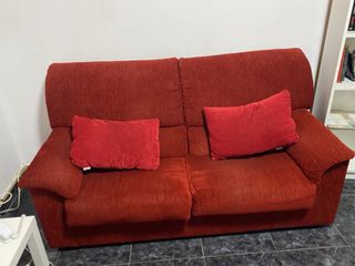 Dos sofá de 2 plazas rojo