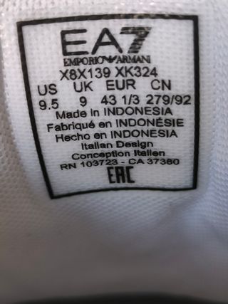 Zapatillas EA7 Emporio Armani Talla 43 1/3