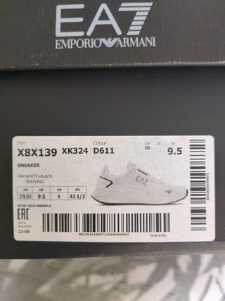 Zapatillas EA7 Emporio Armani Talla 43 1/3