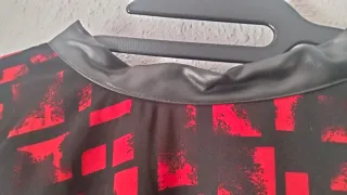 Talla grande Blusa Talla Grande Estampada en rojo