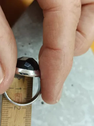 Anillo Viceroy Plata y Piedra Negra Ovalada