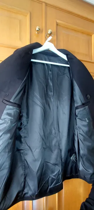 Abrigo paño sarga hombre