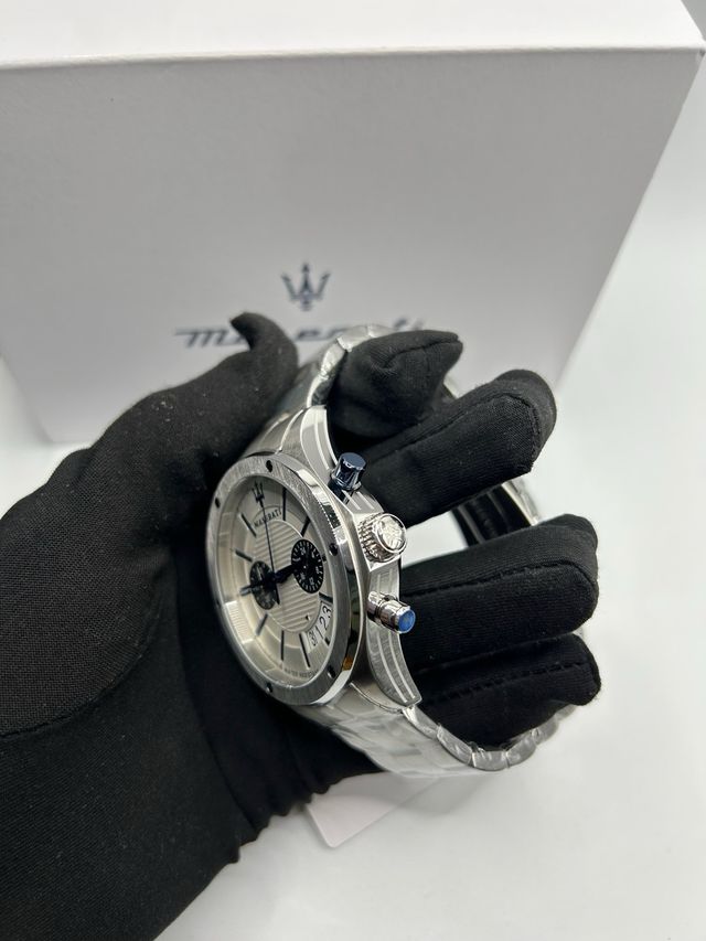 Reloj Maserati Cronógrafo Plata y Azul