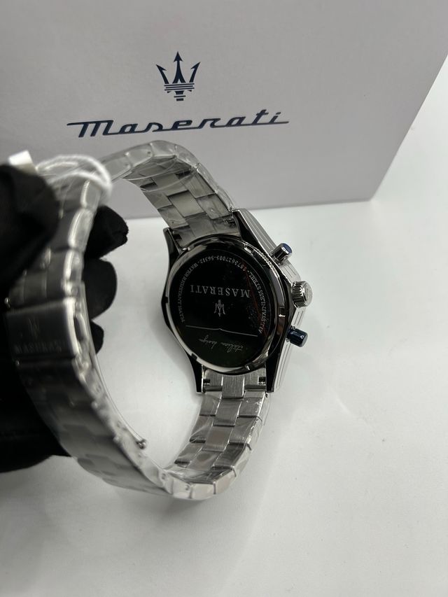 Reloj Maserati Cronógrafo Plata y Azul