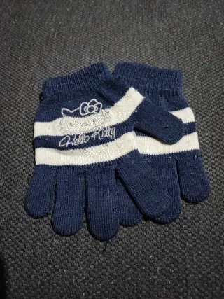 3 pares guantes lana niña Hello Kitty