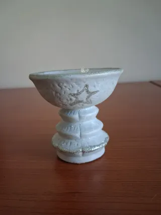 Candela decorativa in ceramica