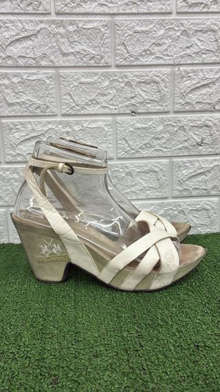 Sandali donna beige/verde oliva