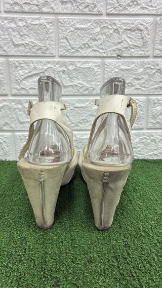 Sandali donna beige/verde oliva