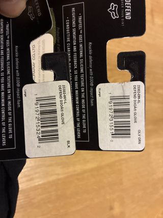 Guantes Fox Defend D30 Talla XL y L