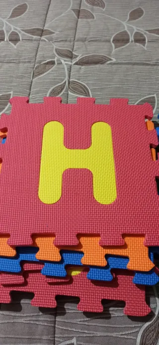 Tappeto morbido puzzle numeri e lettere misti