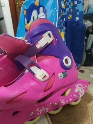 Mochila, Casco y Patines Sonic