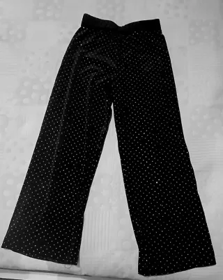 Pantalón Zara Terciopelo Negro