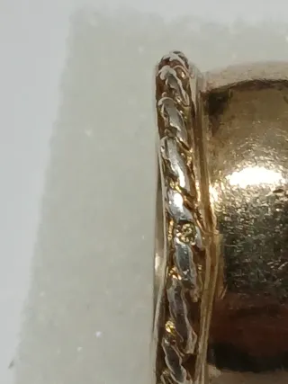 Anel Prata Portuguesa 925,Dourada com Contrastes