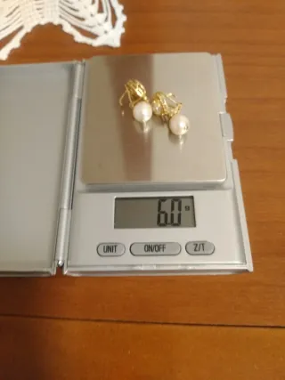 Pendientes Oro, Perlas y Circonitas