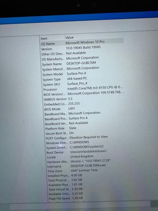 Microsoft Surface Pro 4 Plata