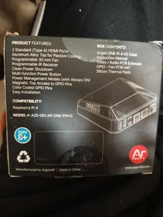 Argon ONE Pi 4 V2 Raspberry multifunción HDMI