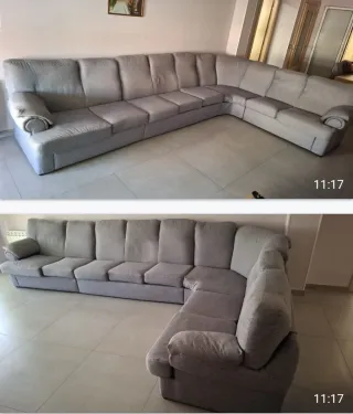 Sofá Rinconera Gris Tela