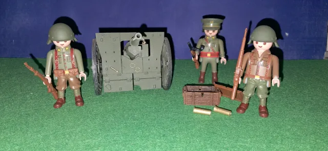 Playmobil Canhão e Soldados Custom 3D