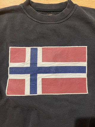 Sudadera Napapijri Bandera Noruega Negra