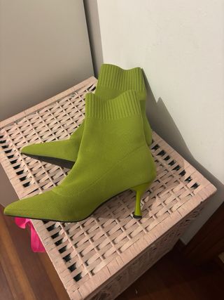 Botines elásticos verdes