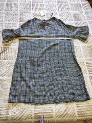 Vestido cuadros mujer