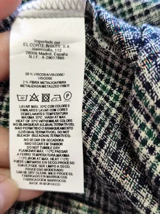 Vestido cuadros mujer