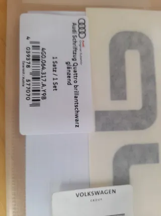 Pegatinas Audi Quattro ,original Audi