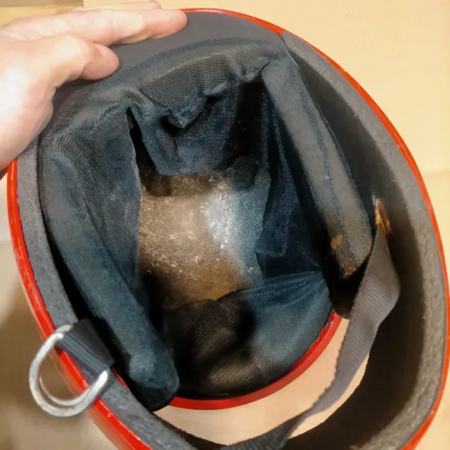 Casco moto antiguo NOVA rojo