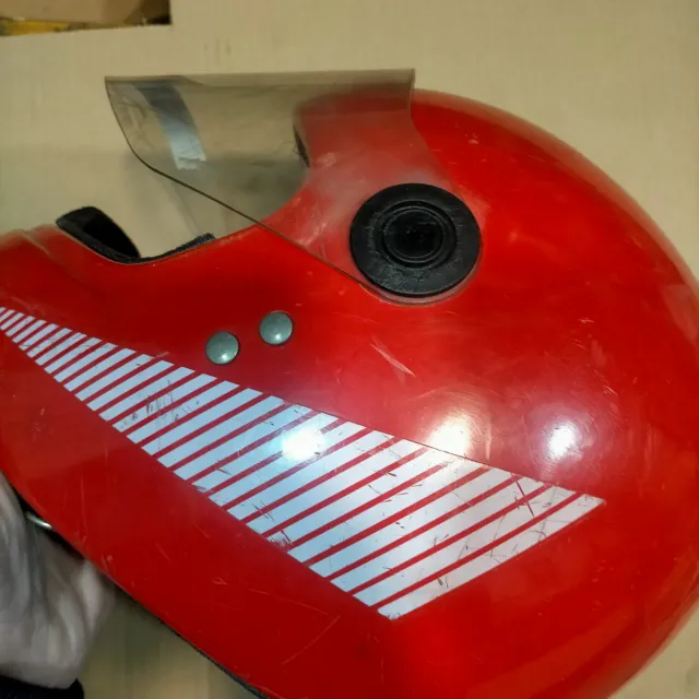 Casco moto antiguo NOVA rojo