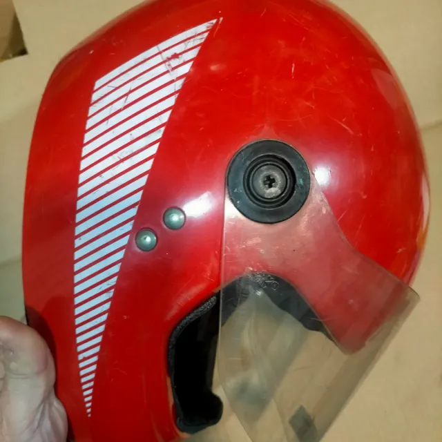 Casco moto antiguo NOVA rojo