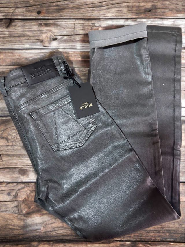 Twin Set Jeans Grigio Metallizzato