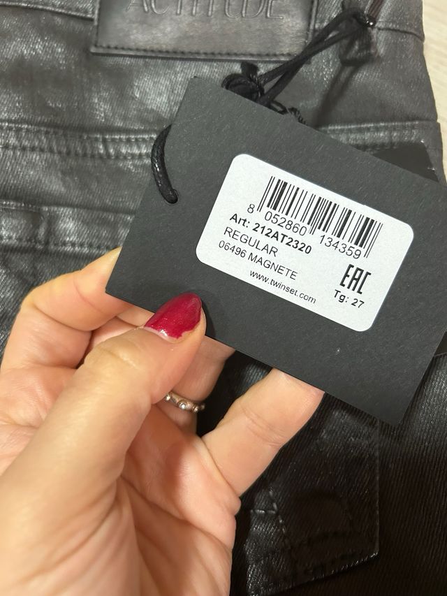 Twin Set Jeans Grigio Metallizzato