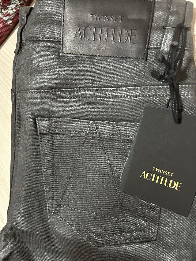 Twin Set Jeans Grigio Metallizzato