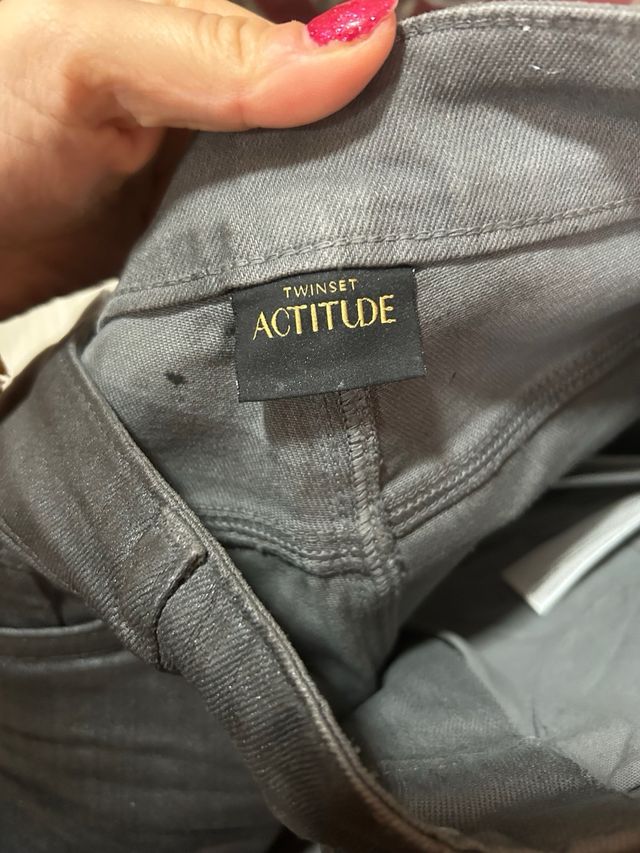 Twin Set Jeans Grigio Metallizzato