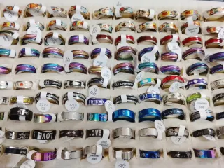 Lote 200 Anillos Acero Inoxidable