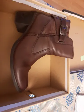 Botin de tacón marrones para mujer